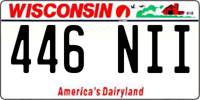 WI license plate 446NII