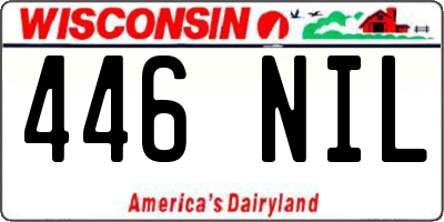 WI license plate 446NIL