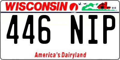 WI license plate 446NIP