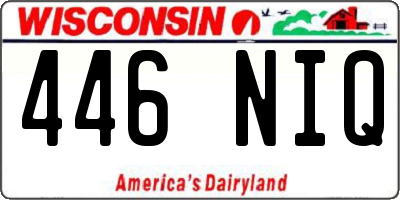 WI license plate 446NIQ