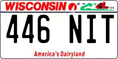 WI license plate 446NIT