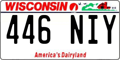 WI license plate 446NIY