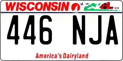 WI license plate 446NJA