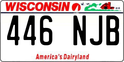 WI license plate 446NJB