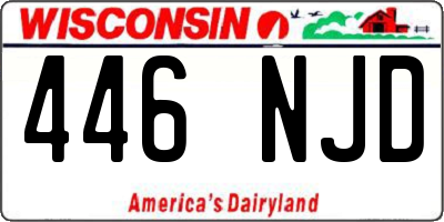WI license plate 446NJD