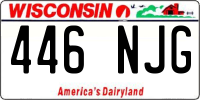 WI license plate 446NJG