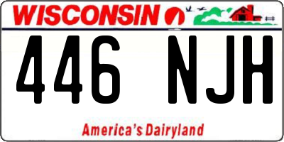 WI license plate 446NJH