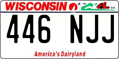 WI license plate 446NJJ