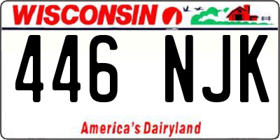 WI license plate 446NJK