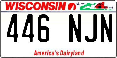 WI license plate 446NJN