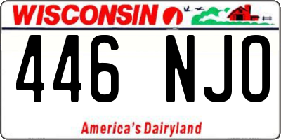 WI license plate 446NJO