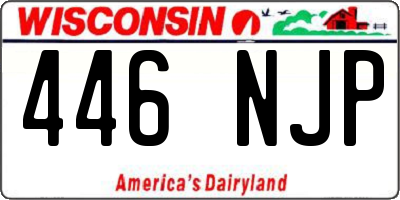 WI license plate 446NJP