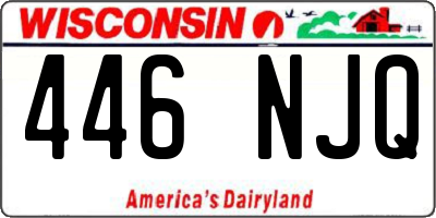 WI license plate 446NJQ
