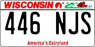 WI license plate 446NJS