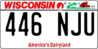 WI license plate 446NJU