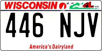 WI license plate 446NJV
