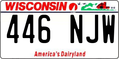 WI license plate 446NJW