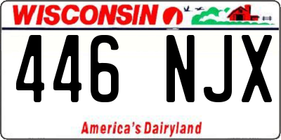 WI license plate 446NJX