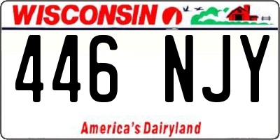 WI license plate 446NJY