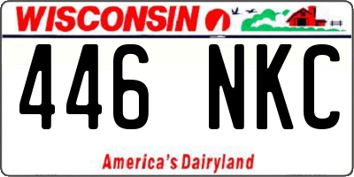 WI license plate 446NKC