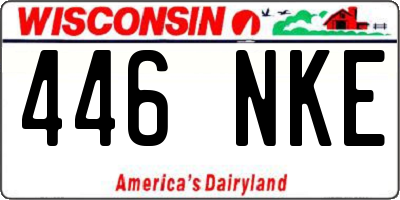 WI license plate 446NKE