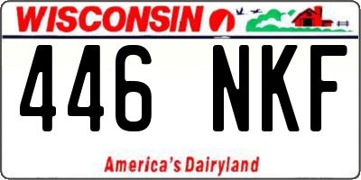 WI license plate 446NKF