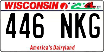 WI license plate 446NKG