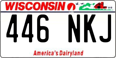 WI license plate 446NKJ
