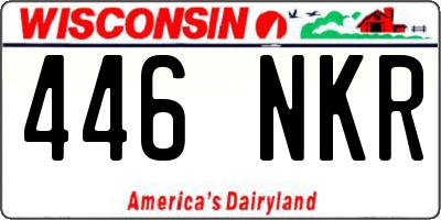 WI license plate 446NKR