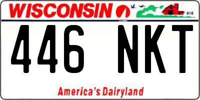 WI license plate 446NKT