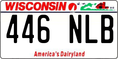WI license plate 446NLB