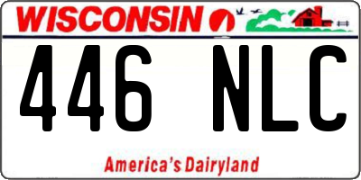WI license plate 446NLC