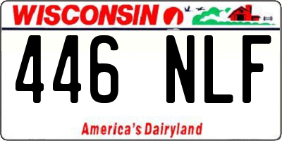 WI license plate 446NLF