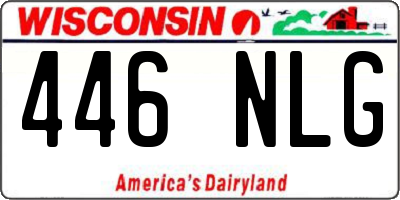 WI license plate 446NLG