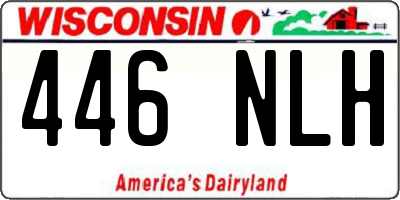 WI license plate 446NLH