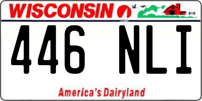 WI license plate 446NLI