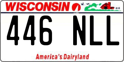 WI license plate 446NLL