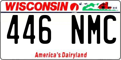 WI license plate 446NMC