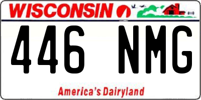 WI license plate 446NMG