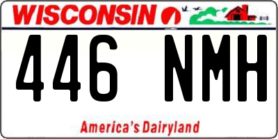 WI license plate 446NMH