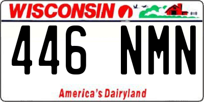 WI license plate 446NMN