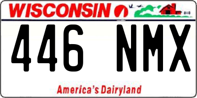 WI license plate 446NMX