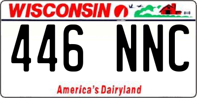 WI license plate 446NNC
