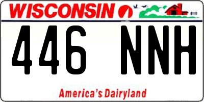WI license plate 446NNH