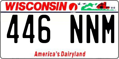 WI license plate 446NNM