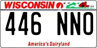 WI license plate 446NNO