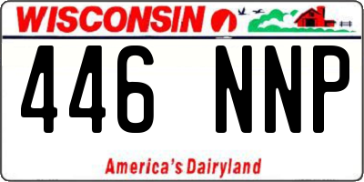 WI license plate 446NNP
