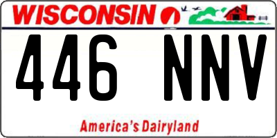 WI license plate 446NNV