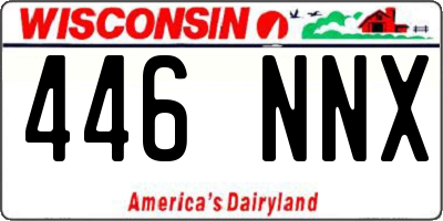 WI license plate 446NNX