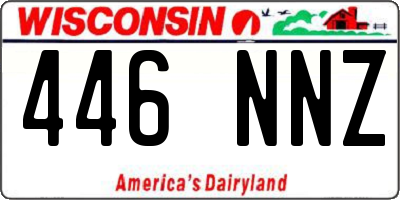 WI license plate 446NNZ